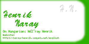 henrik naray business card